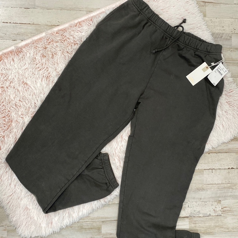 NWT Good American Boyfriend Oversized Sweatpants Size 3 Large Pockets Drawstring